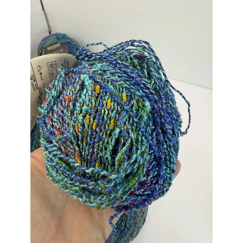 Filatura Di Crosa Yarn Pulce Cotton Nylon Acrylic Lot Of 7 Blues